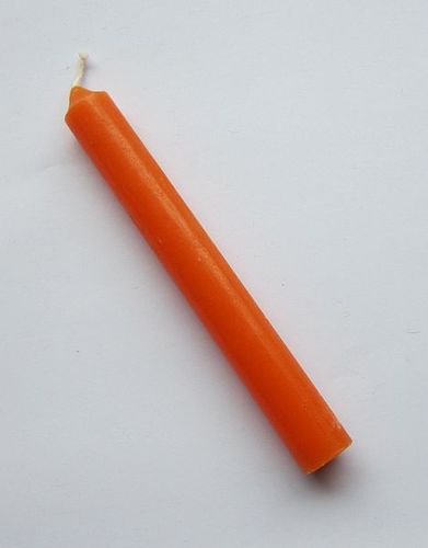THROUGH-DYED, TAPERED CANDLE (ORANGE)