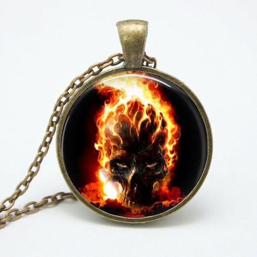 NECKLACE - GHOST RIDER FLAMES
