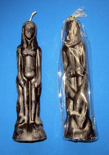 FIGURE CANDLE (WOMAN - BLACK) ca. 19cm