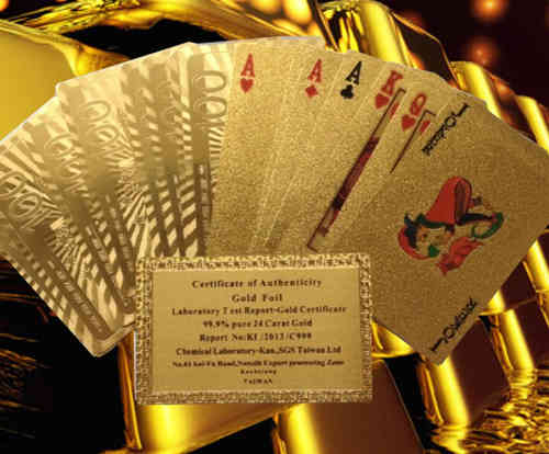 99,9%, 24 CARAT GOLD - PLAYING CARDS/ POKER CARDS