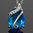 NECKLACE TEAR OF THE SEA (Blue Gemstone) 27mm pendant