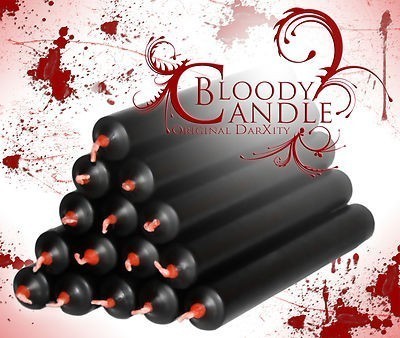 REVERSIBLE TAPERED CANDLES (Through-dyed, bloody red inside!) ORIGINAL DARXITY (Set of 5)
