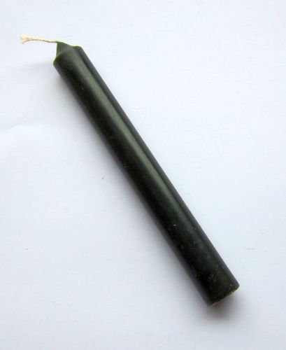 THROUGH-DYED, TAPERED CANDLE (BLACK)