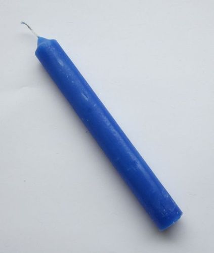 THROUGH-DYED, TAPERED CANDLE (BLUE)