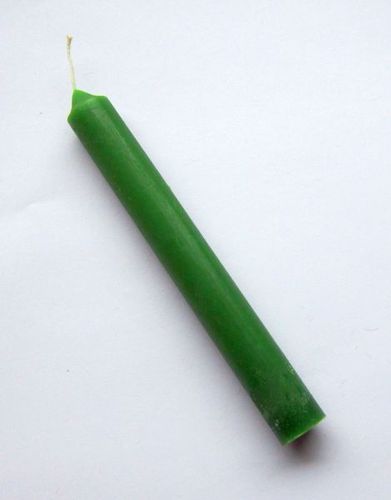THROUGH-DYED, TAPERED CANDLE (DARK GREEN)