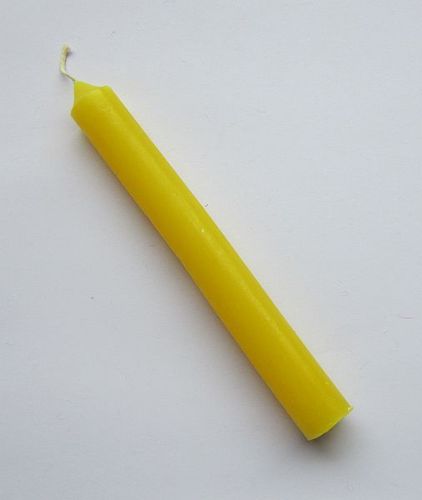 THROUGH-DYED, TAPERED CANDLE (YELLOW)