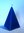 PYRAMID-CANDLE (BLUE- FAST LUCK) ca 90mm - Anointed, sacred & ready to use!