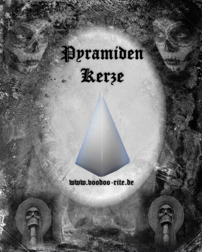 PYRAMID-CANDLE (WHITE - HEALING)  ca 90mm - Anointed, sacred & ready to use!