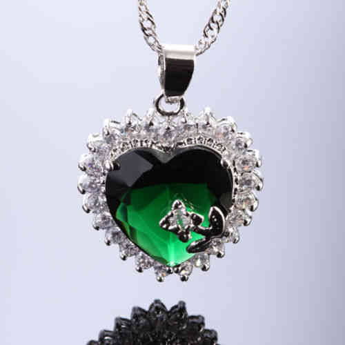 HEART OF THE WOODS (Emerald Stone) 24mm pendant