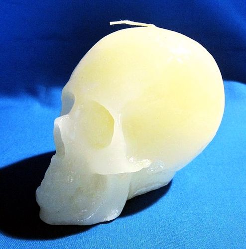 THROUGH-DYED ALTAR CANDLE "WHITE SKULL"