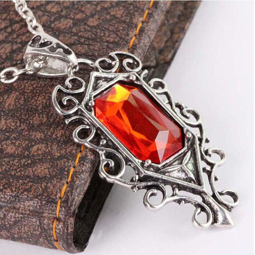 NECKLACE -  CELTIC RED STONE