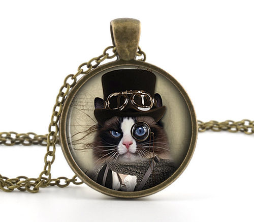 NECKLACE - STEAMPUNK CAT