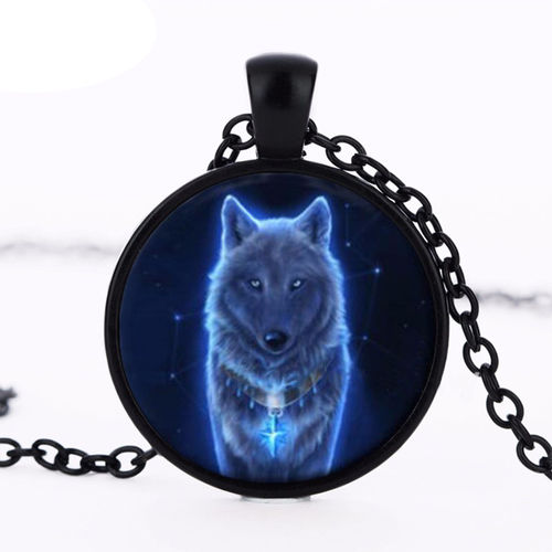NECKLACE - BLUE WOLF