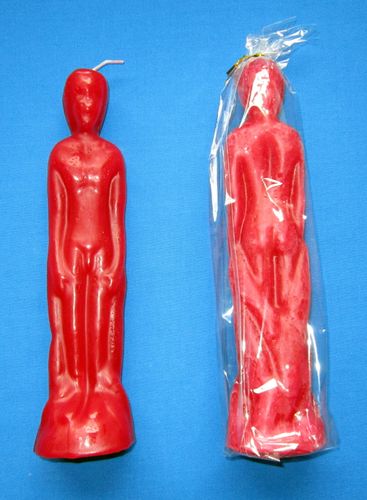 FIGURE CANDLE (MAN - RED) ca. 19cm