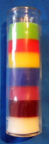 GLASS CANDLE - 7 COLOURS
