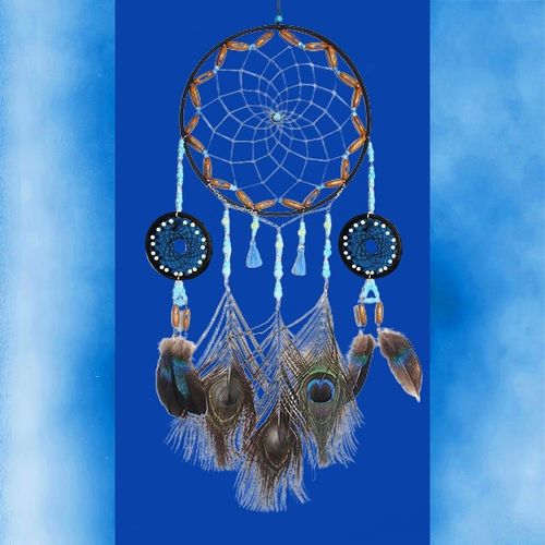 DREAMCATCHER beads and peacock feathers