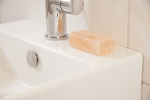 Salt crystal soap